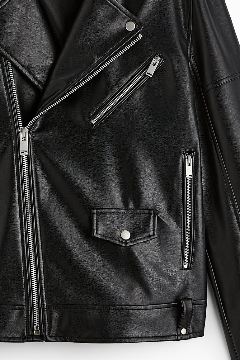FAUX LEATHER RIDER JACKET