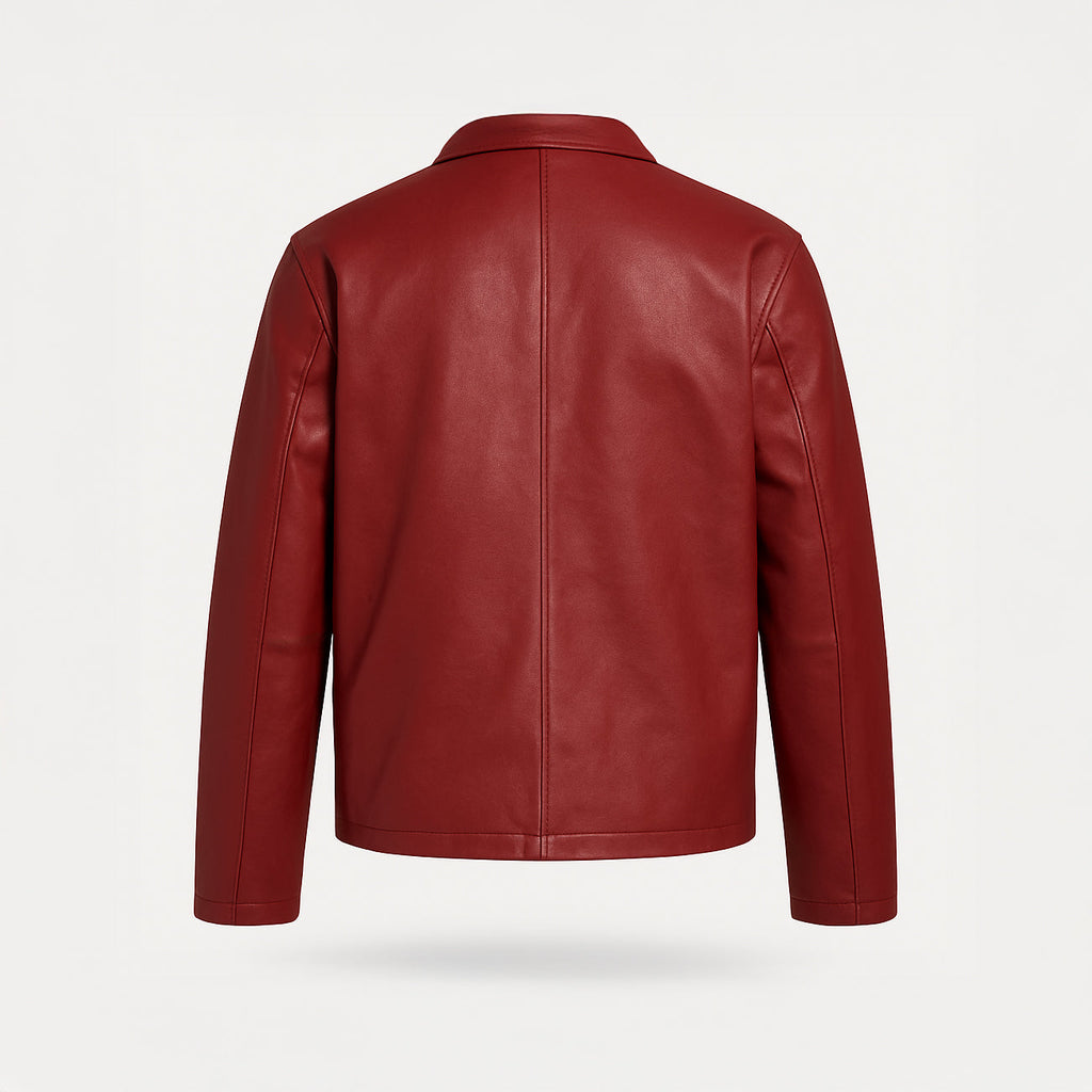Cherry Luxe Leather Jacket (CROPPED)