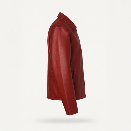 Cherry Luxe Leather Jacket (CROPPED)