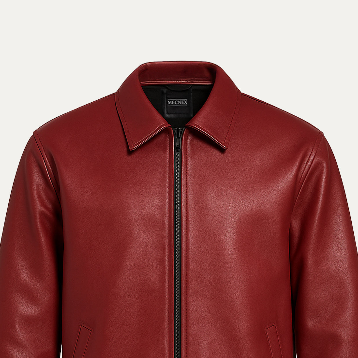 Cherry Luxe Leather Jacket (CROPPED)