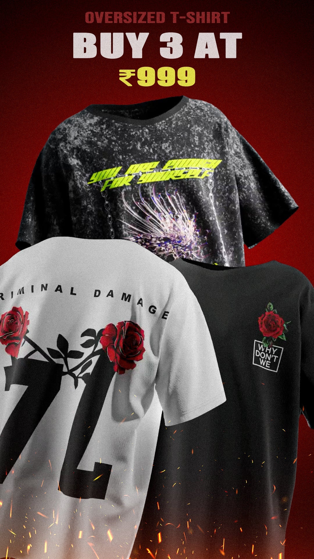 COMBO PACK OF 3 TSHIRT