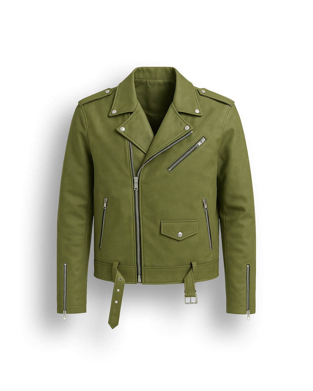 Olive Biker Jacket