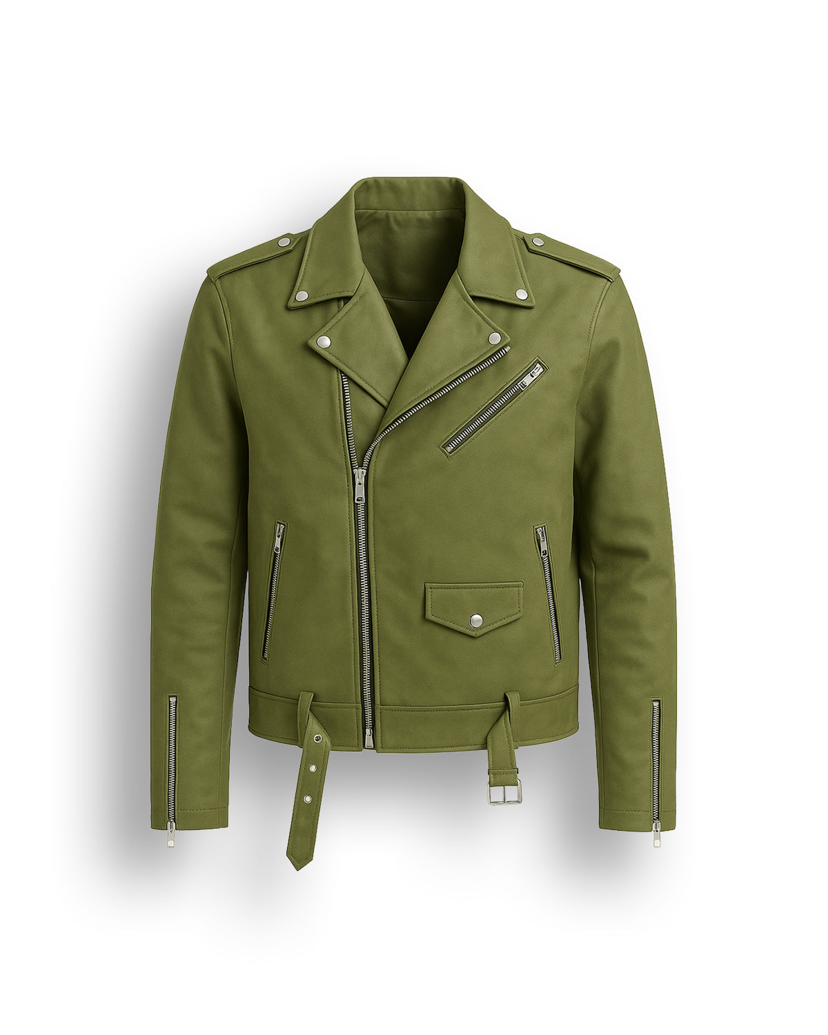 Olive Biker Jacket