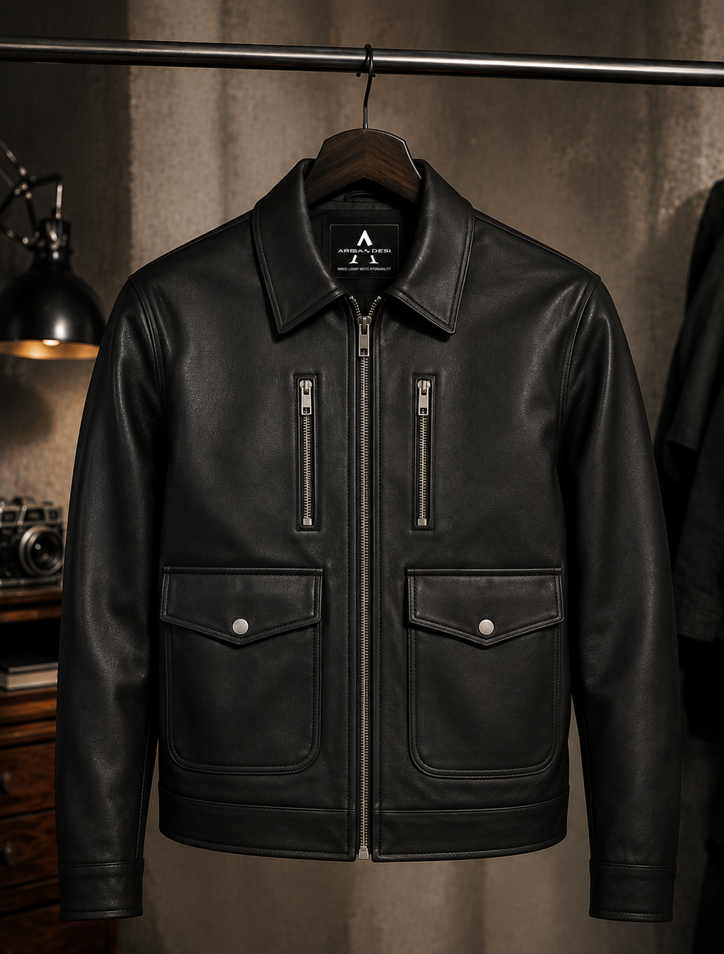 Noir Double Pocket Shacket