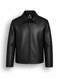 Midnight Luxe Leather Jacket(CROPPED)