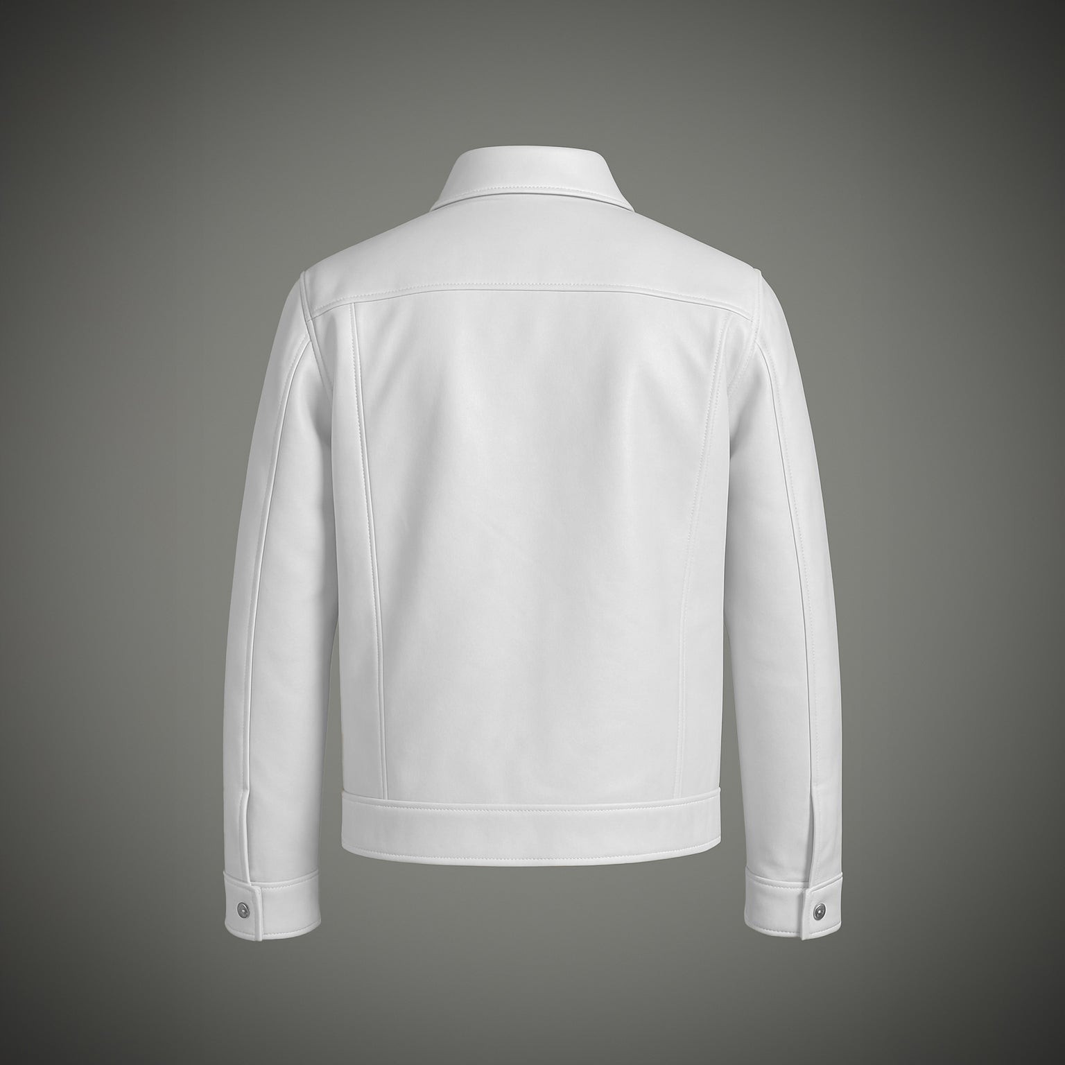 WHITE LEATHER SHACKET