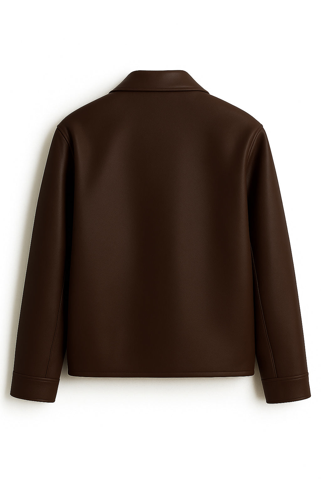 Mecnex Classic Dark Brown Zip Jacket (CROPPED)